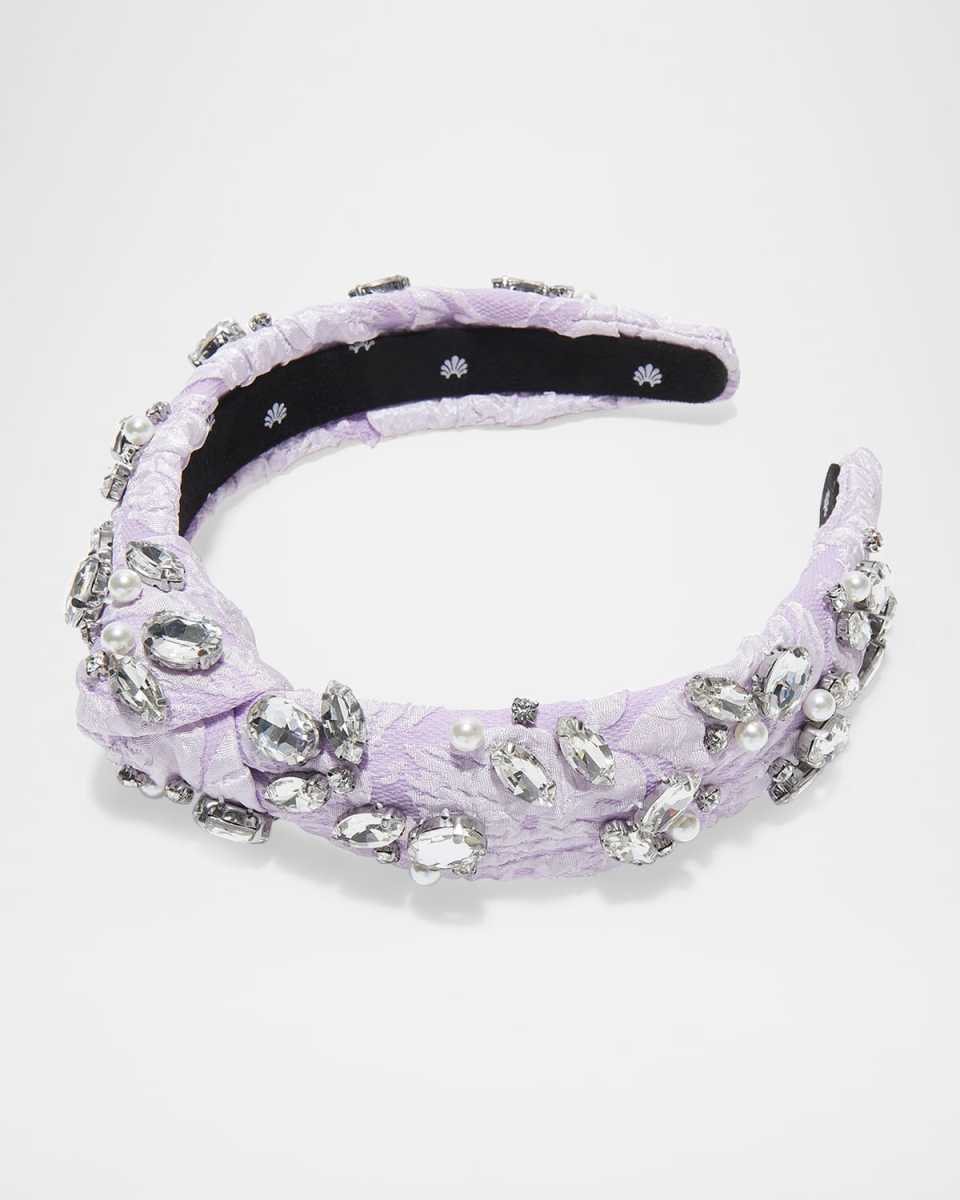 Slim Knotted Crystal Cluster Headband